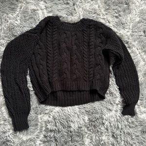 Garage cropped black sweater size small